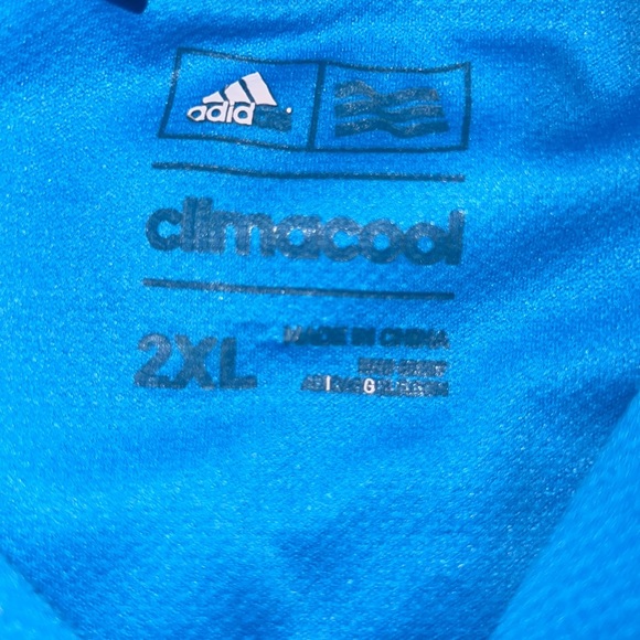 ADIDAS XXL BLUE GOLF SHIRT CLIMACOOL - Picture 3 of 5